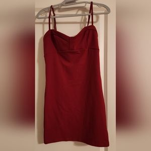 Free People Women's Probably Should Body-con Mini Dress in Holly Berry Red Sz M